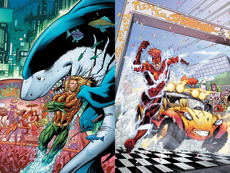 Aquaman/Jabberjaw and The Flash/Speed Buggy.